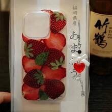 INS Korean Style Red Strawberry Cartoon Cute Phone 17 16 15 14 13 12 11 Pro XR XS X 8 Plus Y2K Cover.Accessories. - 混合顏色 - 查看 10