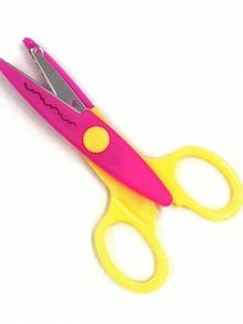 Conjunto de 6 tesouras decorativas coloridas para artesanato, com cabo antiderrapante em resina ABS, ideais para cortar papel, scrapbooking, confecção de cartões e projetos de arte DIY. - Multicolorido - Ver 8