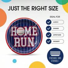 Platos de beisbol de papel resistentes de 7 pulgadas 120 unidades 350 g/m² decoraciones de fiesta para niños suministros de cumpleaños y decoraciones deportivas de cumpleaños - Béisbol - Ver 2