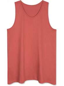 playera de tirantes para hombre, básica, casual, deportiva, para entrenamiento, gimnasio - Crema de encuadernación en contraste/negro - Ver 5