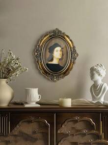 إطار صورة ذهبي عتيق مقاس 5 * 7 بوصة، إطار صورة برونزي ذهبي مقاس 5 * 7 بوصة، مصنوع من مادة الراتنج اليدوية، لوحة زجاجية، إطار عتيق فاخر، مناسب للعرض على الحائط والطاولة، ديكور المنزل - متعدد الألوان - مشاهدة 3