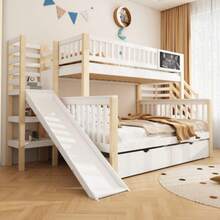 Bed Frames - White+Natural - View 1
