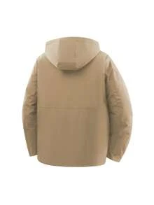 New Autumn/Winter Men's Outdoor Hiking Graphene Padded Waterproof Warm Detachable Hooded Fleece Jacket - Khaki - View 2