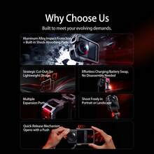 Llano For Osmo 360 Aluminum Alloy Protective Metal Cage - Black - View 3