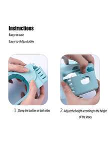 可调节鞋架，节省空间的双层鞋盒收纳架，坚固耐用，可放置高跟鞋和运动鞋，打造整洁时尚的鞋柜，可堆叠鞋盒架，节省空间的鞋架，鞋柜 - 彩色 - 查看 6