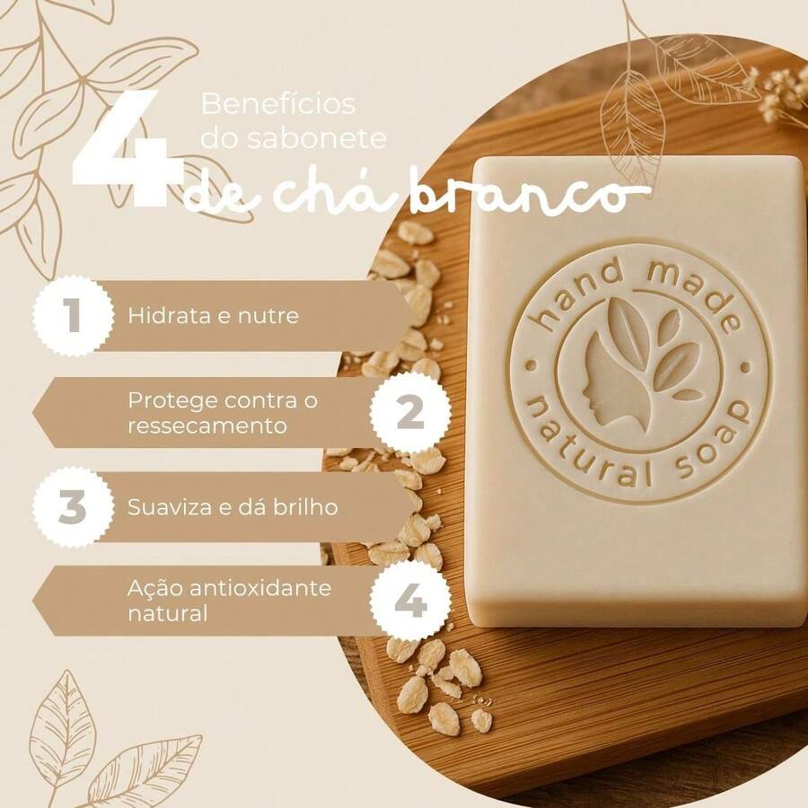 Handmade Soap Passion Fruit Lavender Honey Chamomile White Tea Rosemary Moisturizing 80g - 白茶 - 查看 1