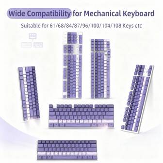ATTACK SHARK 112-Key Custom ABS Double-Shot Keycap Set, OEM Profile, Compatible With 61/68/87/98/100/104-Key TKL, 60% & Full-Size Mechanical Keyboards, Fits Cherry MX/Gateron//Outemu Cross-Type Switches, US Layout