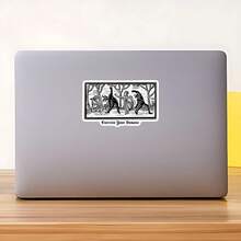 1张“驱魔”哥特式贴纸，中世纪女巫恶魔之舞乙烯基贴纸，黑色幽默心理健康贴纸，防水女巫风笔记本电脑/水杯贴纸，木刻艺术装饰，潮流“与恶魔共舞”，暗黑学院风哥特族的完美礼物，黑白中世纪汽车贴纸，“驱魔”水瓶乙烯基贴纸 - 彩色 - 查看 9