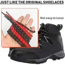 Estilo2 pares de cordones redondos para botas , 7/32 pulgadas (5 mm) resistentes cordones de repuesto para botas de senderismo al aire última intervensiónVersión mejorada - Negro-rojo - Ver 11