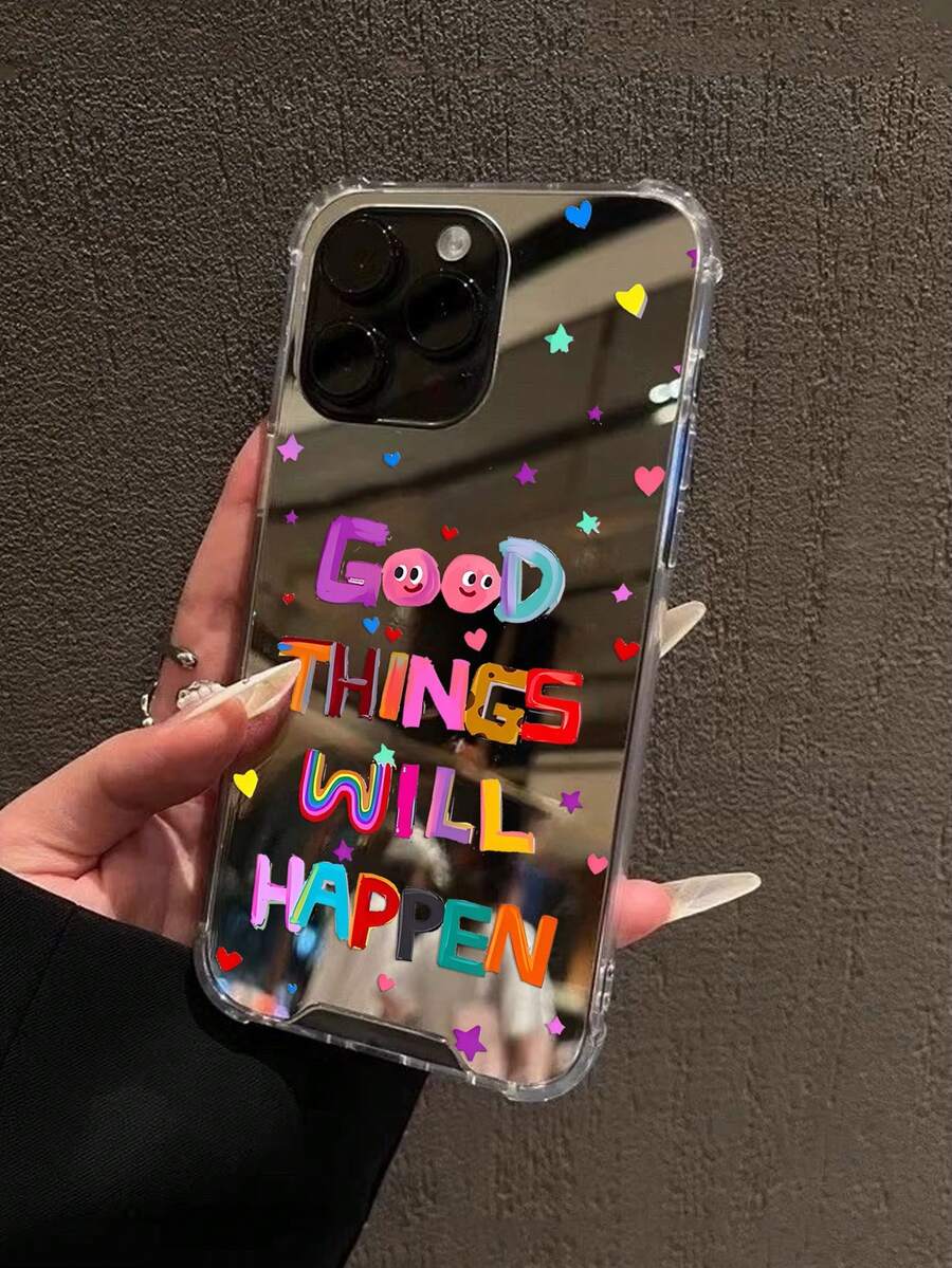 Good Things Coming Mirrored Anti-Drop Phone Case, Compatible With IPhone 13/11/17/16/14/15/15 Pro/15 Plus/15 Pro Max/7 Plus/8 Plus/X/Xs Max/Xr/11 Pro/12 Pro/13 Pro/14 Pro/12 Mini/13 Mini/11 Pro Max/12 Pro Max/13 Pro Max/14 Pro Max/14 Plus/17 Pro/17 Air/6/6s Plus/7/8/16 Pro/16 Plus/16 Pro Max/SE2/17 Pro Max And Galaxy/A54/A14/A12/A13/A15/A32/A33/A24/A52S/S20/S21/S22/S23/S24/S23Plus/S24ultra/S25/A15/A33/A23 - Multicolor - View 1