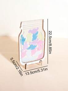 1PC Classroom Star Reward Jar -Wooden, Perfect For Home & School Motivation ForTeachers Classroom Reward Jar Back To School,Gift For Friends