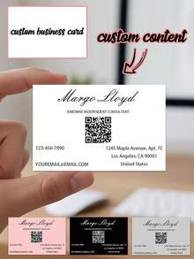 Customized Business Cards, Personalized Cards, Customizable QR Code Contact Info, Suitable For Business/Work/Office Professionals, Customized Cards, Business Cards, Customized QR Code Cards