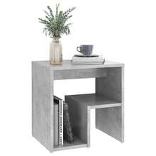 Comodino vidaXL grigio cemento 40x30x40 cm in legno composito - nero - Visualizzare 5