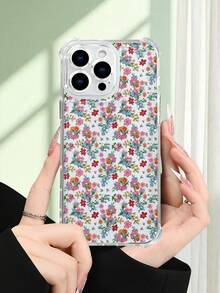 1 pieza Funda de teléfono con diseño de flores multicolores en estilo campestre, estilo fresco y alegre, funda transparente resistente a golpes, ligera y con corte preciso, compatible con iPhone 17/16/15/14/13/12/11/XS/XR/X/PLUS/PRO/PROMAX, compatible con Galaxy A34/A35/A54/A55, Galaxy S20/S21/S22/S23/S24 Ultra/Plus, compatible con Moto/Galaxy/Redmi/Honor/OPPO, regalo de fiesta - transparente - Ver 2