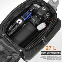 Bolsa Trasera para Bicicleta 27L Alforja Mochila Impermeable Maletero de Bicicleta, Bolsa de Transporte Ciclismo Reflectante con Cubierta de Lluvia Bolsa Equipaje Portátil para Parrilla Viaje(default) - Multicolor - Ver 6