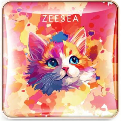 Zeesea Bảng phấn mắt 4 màu chủ đề động vật, dễ thoa và tán, màu sắc bền lâu.