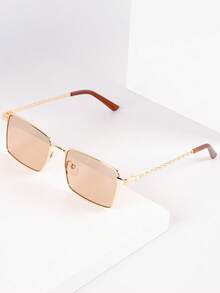 Unique Twisted Leg Fashion Oval Fashion Glasses Set, Stylish Back To School Preppy Outfit - Multicolor - View 8