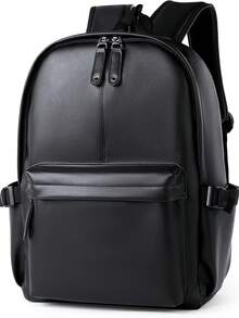 Esta elegante mochila para hombre ofrece gran capacidad y amortiguación, ideal para portátiles de 14 pulgadas. Perfecta para la vuelta al cole, senderismo, viajes y ocasiones de negocios. También es un regalo ideal de cumpleaños o Navidad para niños y amigos. - Negro-a - Ver 2