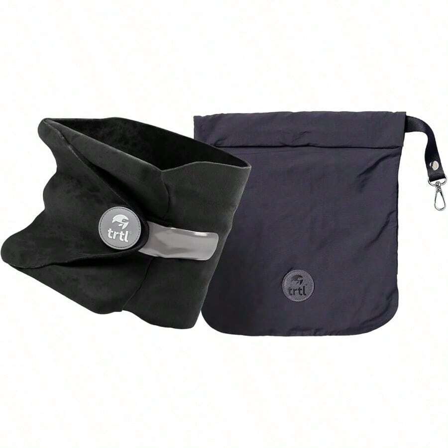 Ytrtl Pillow Almohada de Viaje cientificamente Probada super Suave con Soporte para el Cuello Ligera y Lavable a maquina diseño ergonomico para Viajar en Aviones Coches y Trenes Gris Gris - Gris+Adulto - Ver 1