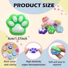 POKOJA LAND Đồ chơi giảm căng thẳng hình móng vuốt mèo Taba MINI, bộ 1/5/10/20/30/40 chiếc, bóp hình móng vuốt mèo, đồ chơi cảm giác dễ thương, đồ chơi silicon mềm dẻo thủ công, đồ chơi giảm căng thẳng co giãn, lò xo móng vuốt mèo, quà tặng cho bé gái, sinh nhật, tiệc tùng. - Nhiều màu - Xem 8