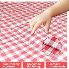 Large Yellow Green Red Plaid Outdoor Picnic Blanket - Durable Non-Woven Fabric, Sand-Resistant & Foldable Portable Beach Blanket For Camping, Hiking, Music Festivals, Lawns - Lightweight Summer Blanket With Classic Checkered Design, Easy To Clean & Machine Washable - Đỏ - Xem 8