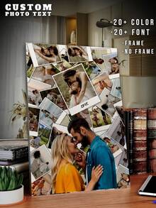 1幅个性化照片帆布画 - 将您的照片印制在帆布上，定制墙面艺术品，适用于卧室、客厅、婚礼、宠物、家庭、爱情、情侣、朋友、照片、相框墙面艺术品、圣诞礼物、送给挚友的礼物、送给家人的礼物、生日礼物、送给家人/朋友/女朋友/男朋友的礼物 - Photos-1 - 查看 1