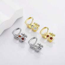 Gold Teeth Grillz For Women, Hollow Gold Floral Cherry Tooth Caps Silver Grills For Your Teeth 14K Gold Plated Jewelry For Cosplay Fashion Extra Molding Bar Valentine's Day Gift For My GirlfriendValentine's Day Gift For My Wife Heart Drop Love Gift For Lovers Gift For My Girlfriend Couple Jewelry Accessories - 金色 - 查看 8