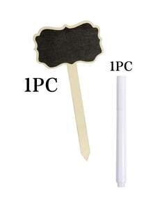 1-30 Pieces Mini Chalkboard Plant Tags, 15 X 6 Cm T-Type Garden Plant Labels With Marker, Wooden Plant Labels Rectangle Tags, Vegetable Plaques For Potted Plants - Multicolor - View 28