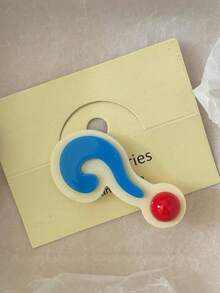 Cute Blue Question Mark Acrylic Hair Clip, Versatile Sweet Girl Side Duck Mouth Hair Clip Hair Accessory - Multicolor - View 3