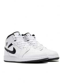 Jordan 1 Mid Reverse Panda（GS） - 白色/黑色 - 查看 2