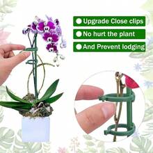 130 Unidades Soporte para Plantas con 20 Soportes para Plantas, Equipado con 40 mosquetones, con 20 Tubos de extensin, Soportes para Plantas - Verde - Ver 7