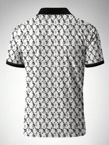 男士印花短袖Polo衫，春夏款 - 彩色 - 查看 6