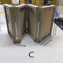 1 件创意三折木质相框，简约双面折叠相框支架，毕业、生日礼物，6 英寸 - 灰色 - 查看 9