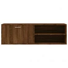 Mobile porta TV vidaXL in legno di rovere marrone, 120 x 34 x 37 cm, realizzato in legno composito. - Cammello - Visualizzare 4