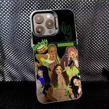 Funda de teléfono KATSEYE Gnarly para 17 16 15 14 13 12 11 Pro Max gris negro mate láser metálico aurora - Z1 - Ver 7