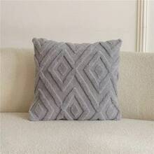 1pc Throw Pillow Covers, Comfortable And Soft, With Geometric Patterns And Bohemian Style Pillowcase Design, Suitable For Bedroom Bedding, Home Decoration, Sofa Decoration, Camping, Outdoor And Other Occasions - Grey - View 2