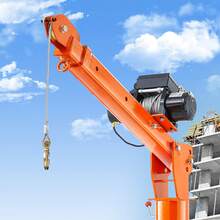 Electric Pickup Truck Crane, 2200 Lbs, Folding Truck-Mounted Bed Crane With Electric Winch 6000 Lbs, Steel Pickup Truck Jib Crane Hoist 360° Swivel For Lifting Goods In Construction, Factory - 2200磅 - 查看 1