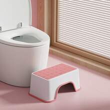 两级台阶凳，塑料防滑表面踏凳，便携式浴室梯，耐用多功能脚凳，儿童脚凳，婴儿马桶凳，洗手池踏凳，儿童脚踏，小凳子，站立凳，增高凳，可站立或坐下，防滑设计，带防滑垫，牢牢抓住地面不会滑动 - 彩色 - 查看 11