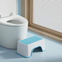 两级台阶凳，塑料防滑表面踏凳，便携式浴室梯，耐用多功能脚凳，儿童脚凳，婴儿马桶凳，洗手池踏凳，儿童脚踏，小凳子，站立凳，增高凳，可站立或坐下，防滑设计，带防滑垫，牢牢抓住地面不会滑动 - 彩色 - 查看 12