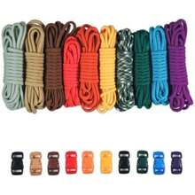 PARACORD PLANET 550lb Type Paracord Combo Crafting Kits with Buckles(Girl Scouts) - Multicolor - Ver 1