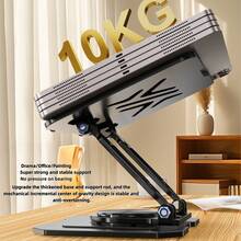 New IPad Desktop Tablet Metal Stand, Rotatable Foldable Tabletop Live Streaming Stand, Slouchy Cooling Tablet PC Stand For Study And Watching Videos - Multicolor - View 3