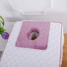 1 pezzo Telo da massaggio spesso e assorbente con foro per il viso, copri-lettino da salone, in materiale morbido e anti-sporco, accessorio essenziale per salone di bellezza e spa