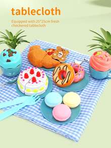 1 set realistiskt picknickkorgspel, inklusive kaffekanna och snacks - en utmärkt födelsedags- eller julklapp för ungdomar