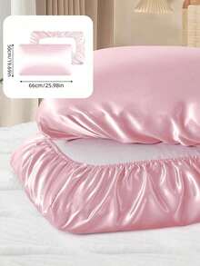 1pc/2pcs Satin Pillow Cases, Silk Pillow Cover Elastic Band Travel Pillowcover Soft Silk Satin Pillowcase For Hair Skin Standard Size/Queen Fit For Various Pillows,Secret Santa Gifts For Women,Valentine's Day Gifts, Stocking Fillers, Personalised Gifts, Christmas Gifts