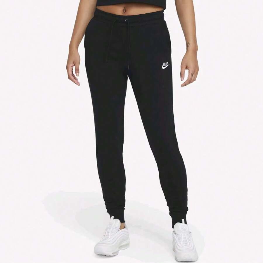 Nike Logo Print Comfortable And Versatile Knit Drawstring Athletic Pants BM - White - View 1