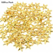 50/100pcs/Pack Metal Silver Star Rivets DIY Clothes Shoes Bags Handmade Clothing Accessories Punk Leather Studs Spikes Spots Nails Head Buttons