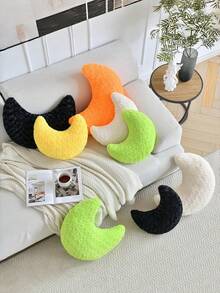 Gối trang trí hình mặt trăng, được làm từ nhung hồng mềm mại và thoải mái, hoàn hảo cho phòng ngủ, ghế sofa, giường và đồ trang trí nhà cửa, một món quà lý tưởng cho gia đình và bạn bè, màu đen - màu đen - Xem 6