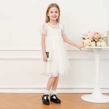 Girls Shoes School Mary Jane Uniform Dress Shoes Kids Loafers T-Strap Flats - 亮皮黑色 - 查看 7