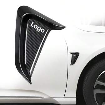 laky 2 Pieces 3D Car Side Vent Sticker, Air Flow Mudguard Intake Vent Sticker, Shark Gills Side Vent Decoration, Car Side Mudguard Vent Sticker