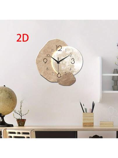 2D Moderne Minimalist Silent Wand Clock, High End ative Seamless Asymmetrical Young People's Bedroom, Dining Room, Living Office, Sofa Background, Mother's Day, Wedding ation, Friend's Birthday Battery Free